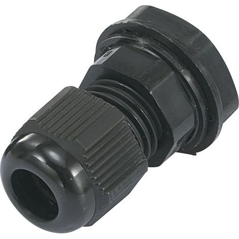 TRU COMPONENTS 1593330 Kabelverschraubung  PG7  Polyamid Schwarz (RAL 9005) 1 St.