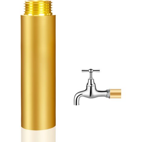 Rallonge de robinet en laiton 1/2", 100 mm - Rallonge filetée DN15 - Rallonge de raccord fileté - Rallonge de robinet pour robinets et valves d'angle (1/5)