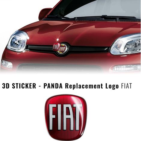Adesivo Fiat 3D Ricambio Logo per Panda - Confezione: SINGOLO - Colore: COLOR