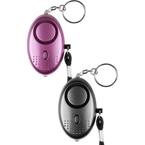 Persönlicher Notrufalarm [2er-Pack], 130 dB Sicherheitsalarm mit LED-Taschenlampe für Kinder/Frauen/Senioren