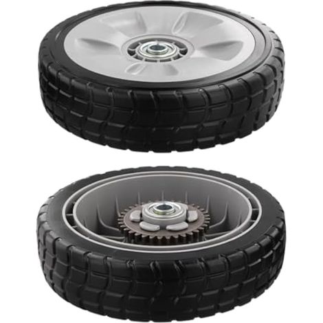 Lot de roues de rechange pour tondeuse à gazon Honda HRR216 HRS216 HRT216 avec pneus de 20,3 cm et kit d'engrenage à 12 dents pour une meilleure mobilité (2 roues arrière) (1/5)