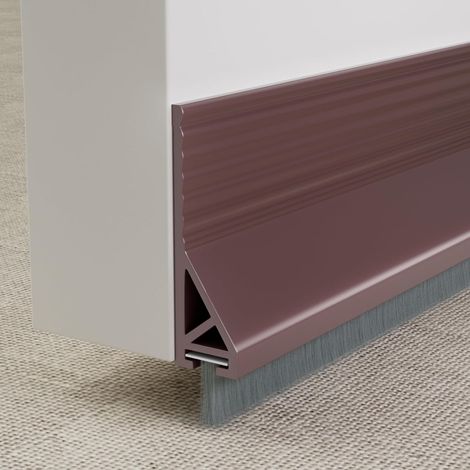 1 Stück 99 cm Türdichtung aus Gummi und Silikon – selbstklebender Zugluftstopper unter der Tür mit Bürste, Schallschutz für den Innen- und Außenbereich (1/5)