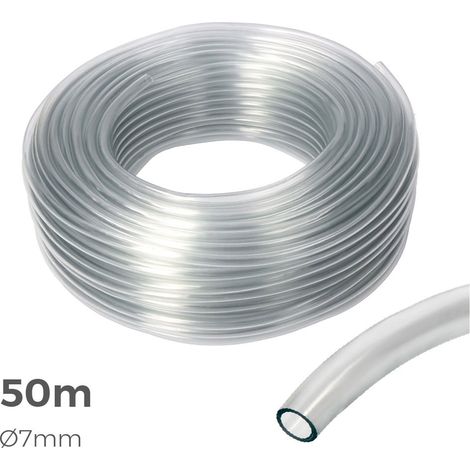 Tubo in vetro trasparente interno ø 7mm esterno ø 10mm rotolo 50m (1/2)