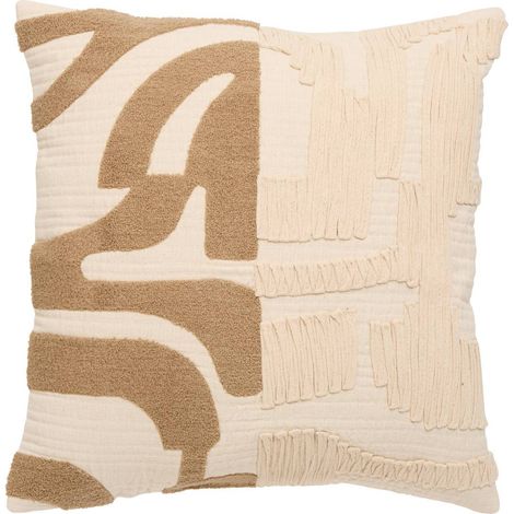 Coussin Nyero carré 45x45cm blanc - Atmosphera créateur d'intérieur (1/4)