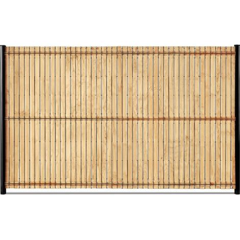 Easycloture – Kit lamelles d'occultation en bois de mélèze – maille 55 mm – épaisseur 8 mm – hauteur 1m93 – longueur 2m50 – occultation optimale