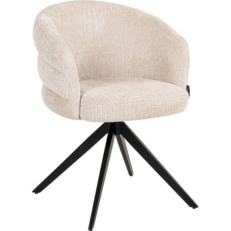 Chaise pivotante beige chenille design et confort moderne - beige chenille niagara (1/5)