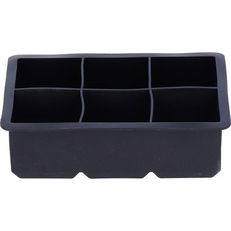 Bac à glaçons silicone 6 cavités, moule flexible antiadhésif pour whisky et cocktails, réutilisable, facile à démouler (1/5)