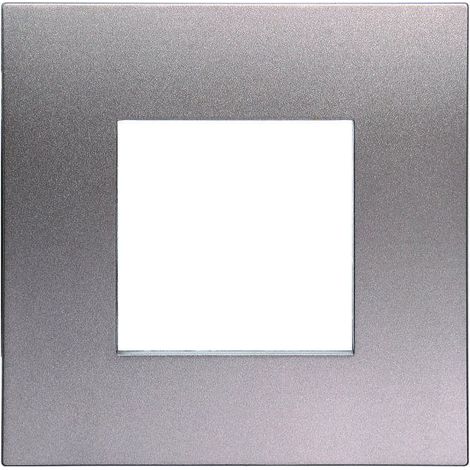 Placca Plastica ETTROIT Serie Venus 2 Posti/Moduli 502 Compatibile Con Vimar Arke, 14 Colori Disponibili (Bronzo)