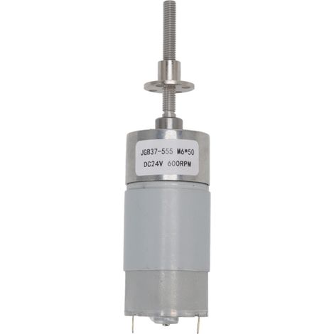 Moteur à vis sans fin autobloquant 24V CC, couple élevé, réducteur de vitesse bride M6x50mm 600 tr/min (1/5)