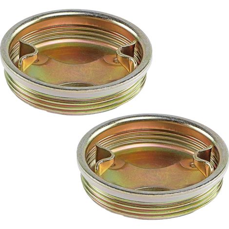 Lot de 2 bouchons de bonde de tambour de 5,1 cm en acier galvanisé anti-fuite pour baril de 200 L (1/5)