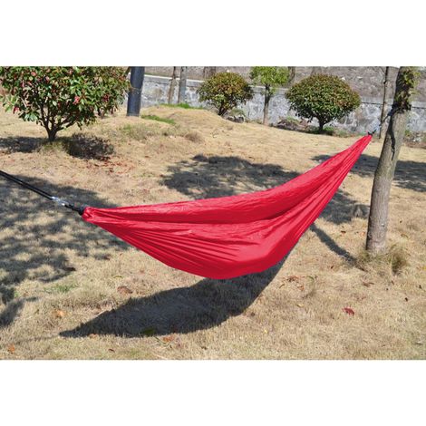 BURI Camping-Hängematte Travel Hängesessel Hängestuhl Hängeschaukel Relax Gartenliege - rot (1/2)