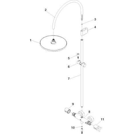 DORNBRACHT 34460809-27 Showerpipe avec thermostat de douche VAIA