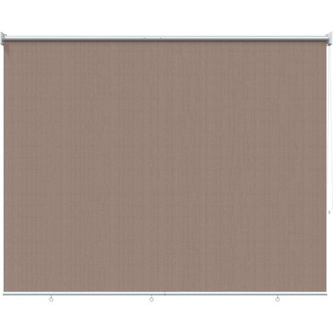 Tenda a Rullo Esterno Blocco UV 90% Tortora 220 x 140 cm HDPE vidaXL