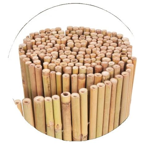 Valla de bambú, resistente a la intemperie, ecológica, marrón. (1/2)