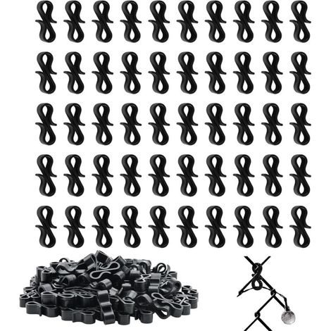 Set of 50 outdoor string light brackets, gutter light hooks, ice chains, roof lights and Christmas tree decorations (1/5)