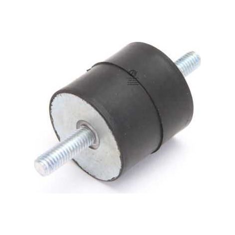 Silent bloc, plot antivibratoire universel. 30 x 30 mm. Mâle M6 / Mâle M6 (1/4)