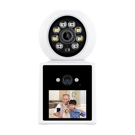 Caméra Surveillance WiFi Interieur, Caméra de Surveillance avec 2,8 Pouce Écran, 360°Caméra Maison pour Âgé/Enfants/Animaux, Vidéo Bidirectionnelle, Détection de Mouvement IA