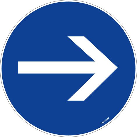 Panneau Sens obligatoire - Rigide Ø450mm - 4080154