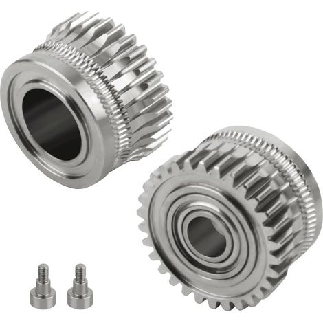 K1 Max Gears 2Pcs Engrenage d'extrudeuse en Alliage Nickelé Compatible with Creality K1/K1C/K1 max/Ender 3 V3 and Ender 3 V3 Plus Imprimante 3D (1/5)