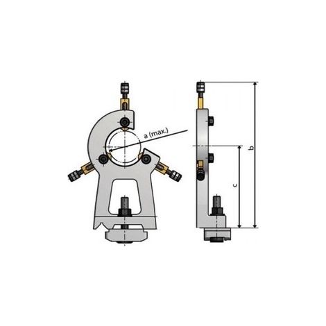Optimum – Tour fixe à lunette fixe TU 2004V – Accessoire pour tour à métaux – Pour matériaux durs – Coupe précise et nette