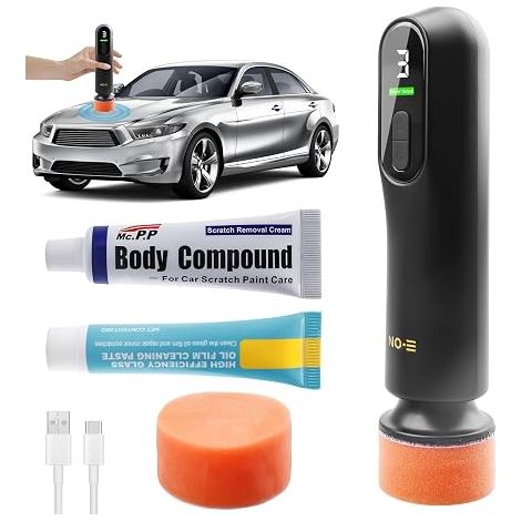 Auto Polisher Kit, Car Scratch Repair Polisher, Portable Rechargeable Cordless Polisher for Car Care, Waxing, Car Scratches and Windshield (1/5)