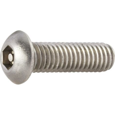 VIS À TÊTE PLATE 6 PANS INTÉRIEURS AVEC BROCHE M6 10 PC(S) TOOLCRAFT ACIER INOXYDABLE 25 MM A2 88113 (1/3)