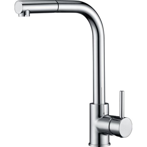 Robinet de cuisine monotrou  Modèle MALTA  Couleur Gris  Finition Chrome  [ IMEX® ] (1/2)