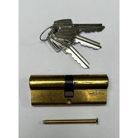 Cylindre de sûreté double entrée Tesa TE-5 30x30mm - 5 goupilles - 3 clés (DIS016)