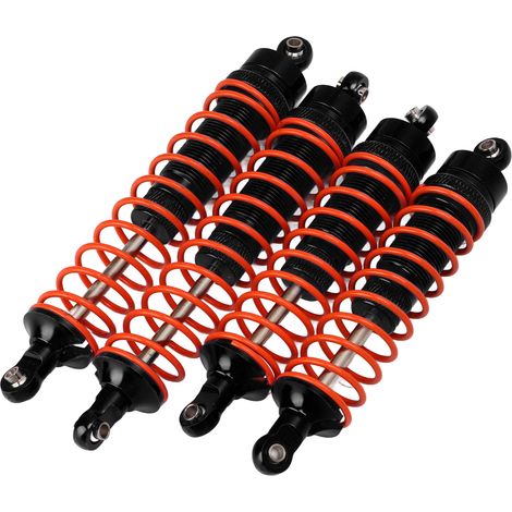 Lot de 4 amortisseurs de suspension en alliage d'aluminium pour Traxxas Slash 1/10 RC Short Course Truck (noir) (1/5)