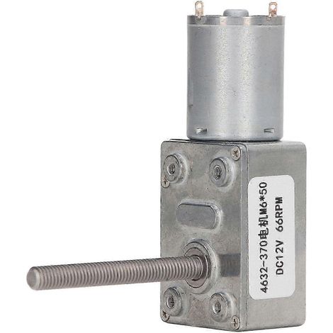 Schneckengetriebemotor, selbsthemmend, drehbare M6-Gewindewelle, Drehzahlminderer, 12-V-Gleichstrommotor, 66 U/min, industrielle Anwendung (1/5)
