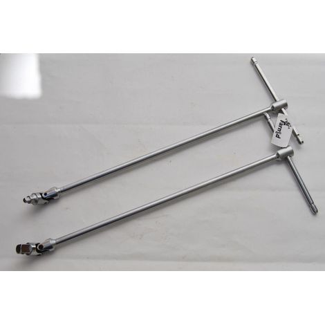 Set chiavi a T snodata snodo lunga per bussole attacco quadro da 1/2 " e 1/4 "