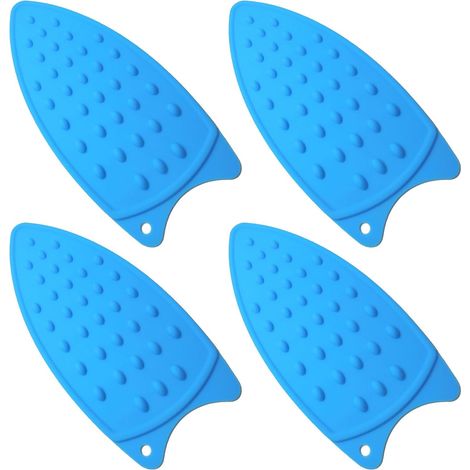 4 Pièces Tapis de Repos en Fer en Silicone Bleu (1/5)