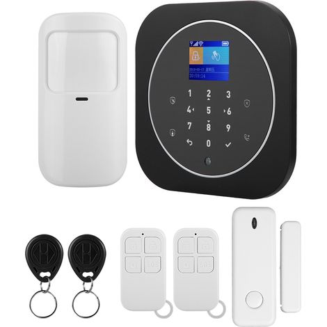 Écran TFT 1,8 pouce, Wi-Fi, GSM, alarme de sécurité domestique sans fil, contrôle à distance via application pour Google Home, 100-240 V (UE) (1/5)