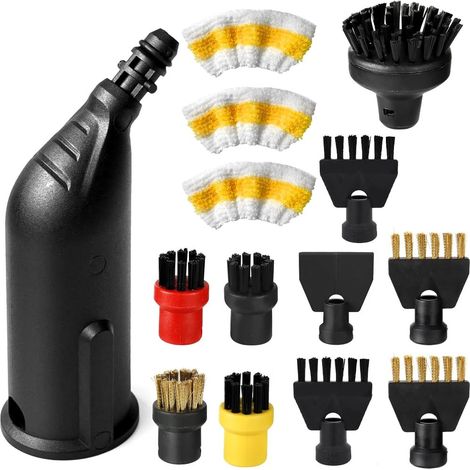 14 Pcs Accessoires pour Nettoyeur Vapeur Karcher SC1 SC2 SC3 SC4 SC5, Pieces Detachees Brosse et Chiffons pour Karcher Nettoyeur Vapeur Sol (1/5)