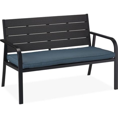 Banco de jardín con funda de asiento