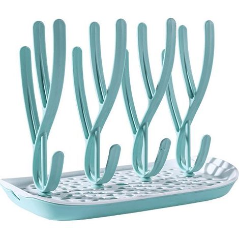 Stendino biberon - stendino biberon, Porta-bottiglie - vaschetta di raccolta per i più piccoli - stendino-biberon-verde - Rack PP verde - Porta-biberon - PP (1/5)