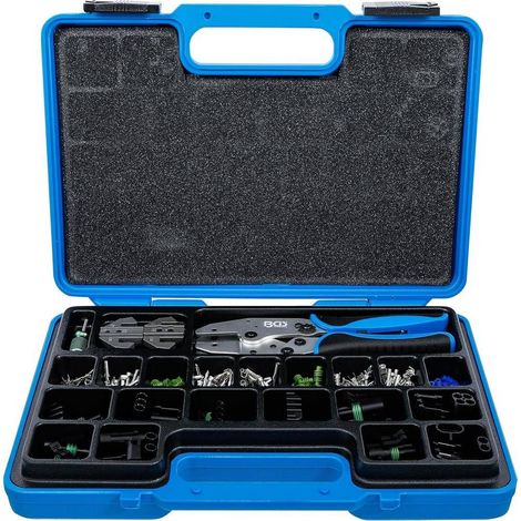 Jeu de Pinces à Sertir 220 pcs - Connecteurs Étanches à l Eau - Polyvalent et Pratique pour Électriciens - D-Work (1/5)