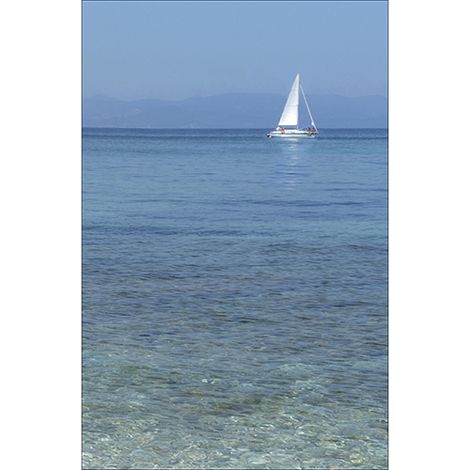 Sticker réfrigérateur et lave vaisselle, voilier navigation mer déco, 75 cm X 49 cm (1/4)