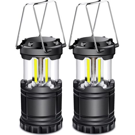 LED Camping Lantern, 350LM Portable Camping Light with Metal Handles, for Tent, Camping, Hiking, Fishing, Cave etc., 2 Pack [Energy Class A+]