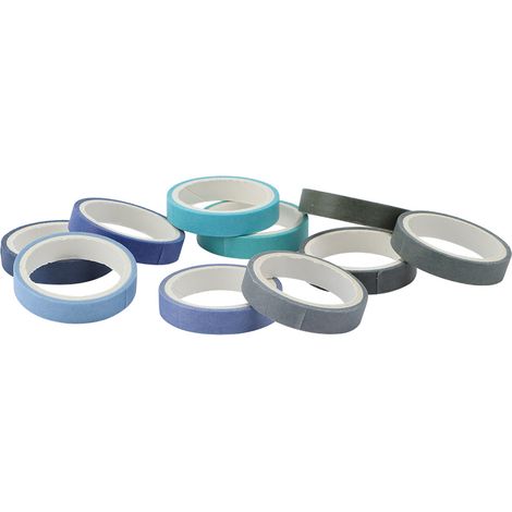 Ruban Adhésif Décoratif - 8mm Largeur - Pour Loisirs Créatifs Et Organisation - Lot De 10 Rouleaux (1/5)