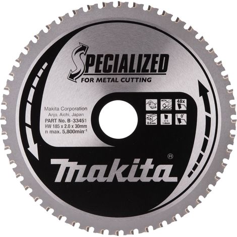 MAKITA B-33451 Specialized TCT for metal 185mm x 30mm x 48T
