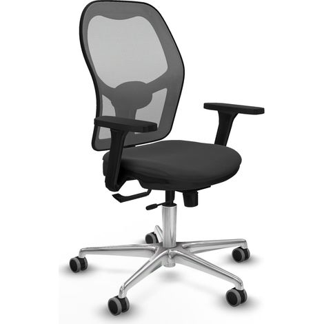 Chaise de bureau piqueras y crespo Jorquera noir roulettes 65 mm (1/2)