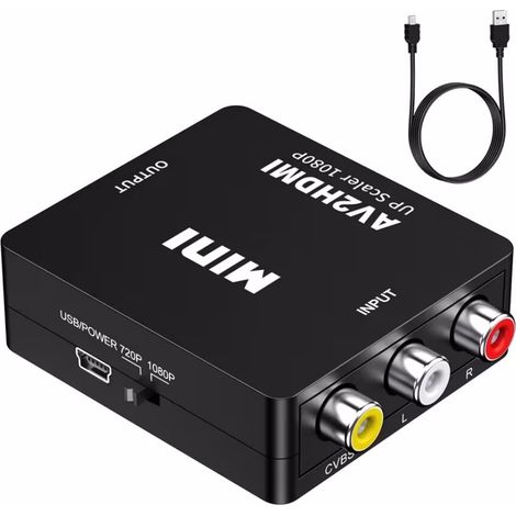 Adaptateur RCA vers HDMI, Convertisseur Vidéo Audio pour TV (1/5)