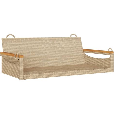 Maison Exclusive - Hängebank Beige 109x62x40 cm Poly Rattan