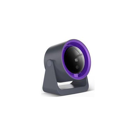 Tischventilator, leiser Mini-USB-Ventilator, 1200-mAh-Akku, 360°-Drehung, LED-Anzeige, kleiner Ventilator für Schlafzimmer, Büro, Camping und Zuhause – Schwarz (1/5)