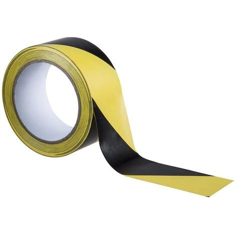 Nastro adesivo Giallo Nero Segnaletico Geko 30m x 50mm - Nastro adesivo PVC (1/2)