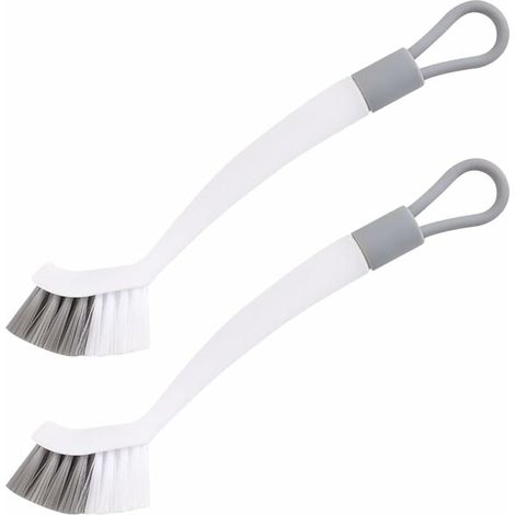 Brosse Nettoyage Salle de Bain,Brosse de Nettoyage Cuisine,2 Brosses,Blanc Gris,Outil d'élimination des Taches intégré,pour Cuisine,Salle de Bains,de DEBUNS (1/5)