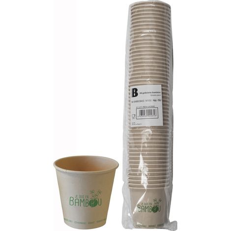 Becher X50 Bambus 40z 10cl - Publi Embal
