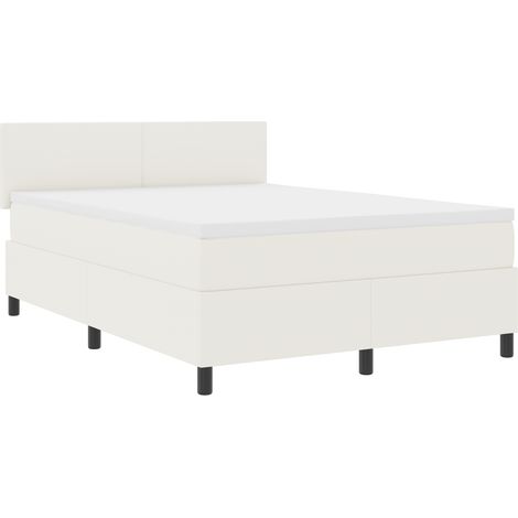 Boxspringbett mit Matratze Creme 140x200 cm Cord-Optik vidaXL (1/5)