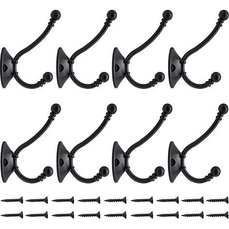 8Pcs Plus Gros Patère Porte Manteau Murale Vintage Crochet Métal De Porte Chapeau Crochet Rétro pour Porte-Manteau Salle de Bain Cuisine (1/5)